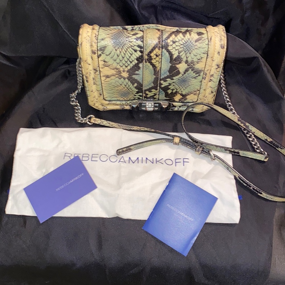 Snake print crossbody bag